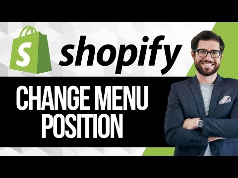 How to Change Menu Position in Shopify
