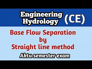 Base Flow Separation l Straight line method l Hydrology l civil engineering