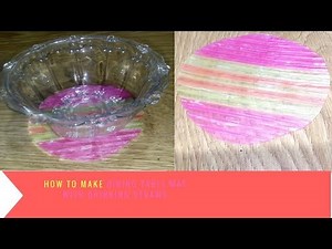 how to make dining table mat with drinking straws || Diy mats making