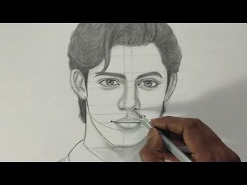Potrait drawing step by step easy sketch #youtube video