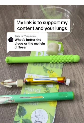 Replying to @𖣂 Quick warning for anyone seeing those viral mullein diffusers pop up everywhere. Mullein is meant to be taken orally so it can support mucus after your body processes it. Turning herbs or essential oils into something you inhale directly is not the same thing — and it’s not how lungs are designed to work. Your lungs already clean themselves using a delicate mucus layer and tiny cilia. Blasting hot vapor, mystery oils, or “herbal air” straight into that system can actually make th