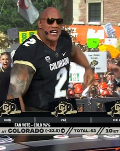 200K views · 5.5K reactions | "WE GO COLO-RADO ALL-DAY, BABY!" Dwayne The Rock Johnson is rolling with Coach Prime and the Buffaloes  | College Football on ESPN | Facebook