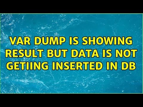 var dump is showing result but data is not getiing inserted in DB