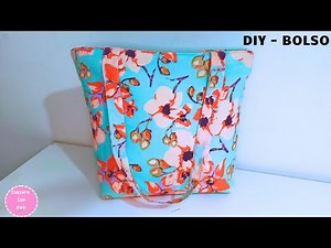 DIY - CÓMO COSER UN BOLSO FÁCIL / tote bag / bolso con cierre