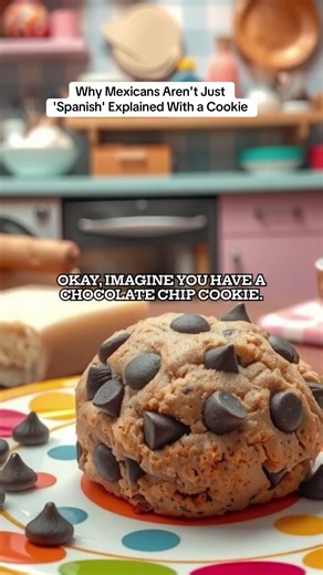 Why Mexicans Aren't Just 'Spanish' Explained With a Cookie Explaining Mexican identity simply Why Mexicans aren't Spanish explained Mestizaje explained like you're 5 Mexican ancestry cookie analogy Indigenous Spanish African Asian Mexican Mexican vs Spanish difference simple Teaching kids about Mexican heritage #mexican #mexicano #mestizaje #mexican #analogy