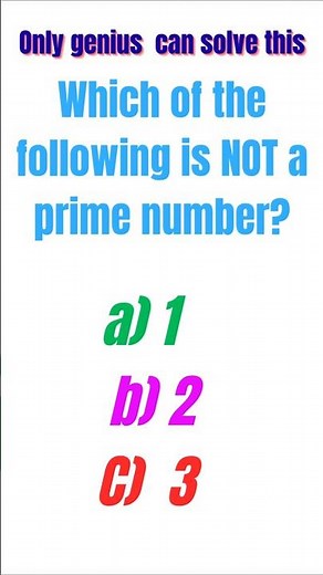 only genius can solve| prime number| #viralmath #brainteaser #mcq