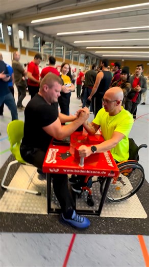 New experience, pulling at chair on table for Disabled #armwrestling #disabled #fight #champion #fyp #dc | Kamil Jablonski