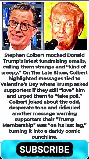 Stephen Colbert Roasts Trump’s Creepy Valentine Fundraising Emails 😂 #shorts