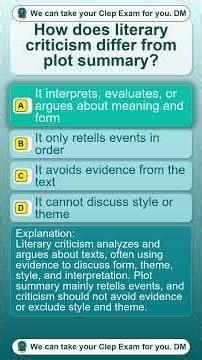 CLEP English Literature Essays and Nonfiction
