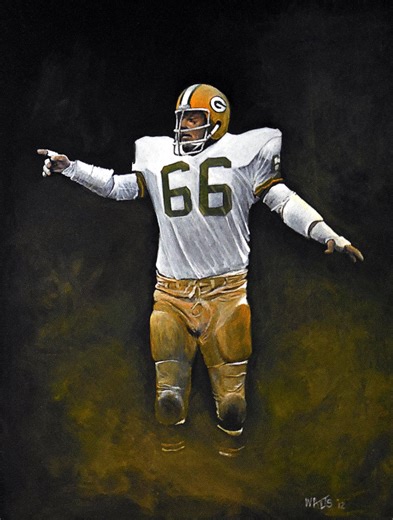 Packers Ray Nitschke Giclee Print, Retro Football Wall Art - Etsy