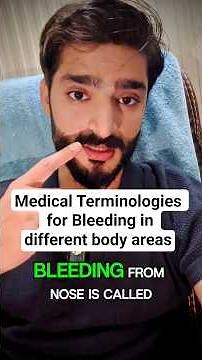 Medical Terminologies for Bleeding in Different body areas