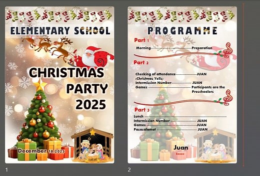 classhome decors | CHRISTMAS PARTY PROGRAM Template | Facebook