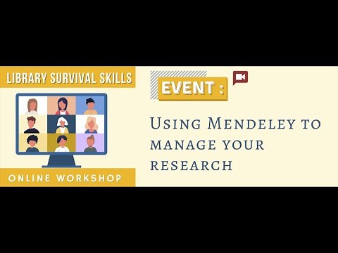 Using Mendeley to manage your research