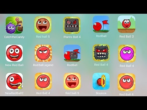 Red Ball 4, Red Ball 1, Red Ball 2, Red Ball 5, Bounce,Catch The Candy