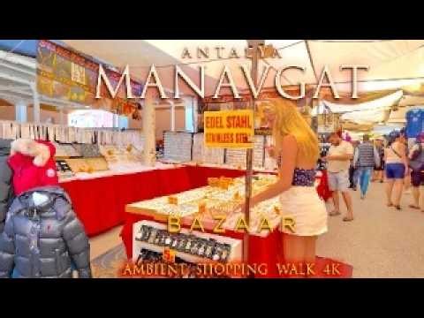 Manavgat BAZAAR 🛍️ MONDAYS + Daily Market TÜRKIYE #side #turkey asmr Ambient Shopping Walk 4K