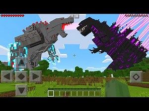 I Found SHIN GODZILLA vs MECHAGODZILLA in Minecraft Pocket Edition...