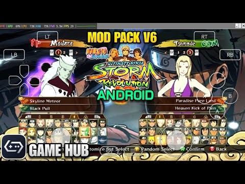 CARA MAIN NARUTO STORM REVOLUTION MOD PACK RTB V6 (GAME HUB) ANDROID