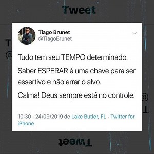 9.1K views · 171 shares | Em nada te serve adiantar ou atrasar os processos da vida. ⠀⠀ Deus sabe a hora certa das coisas acontecerem. ⠀⠀ Marca alguém que precisa ler isso!  | Tiago Brunet | Facebook