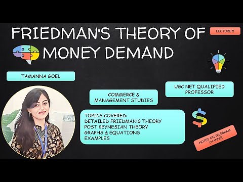Friedman's Theory of Money Demand|| Quantity Theory || Post Keynesian Theory || Lecture 5 🤘💸💸💸💸