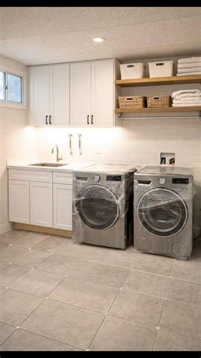 From Gross to GORGEOUS: Laundry Room Reno #shorts