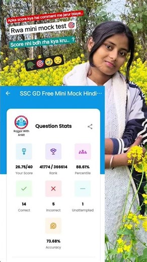 RWA mini mock test SSC GD 🧬🪖😍 #armylover #successmotivation #viral #struggle #bsf