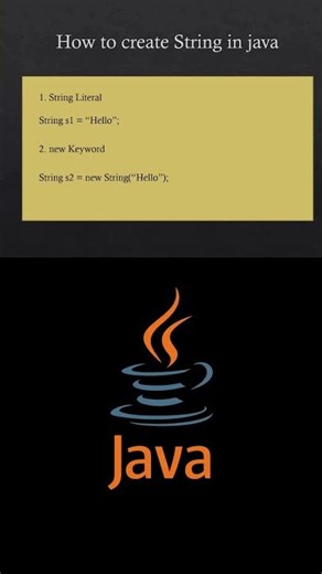 How to Create String in Java 🔥 #shorts