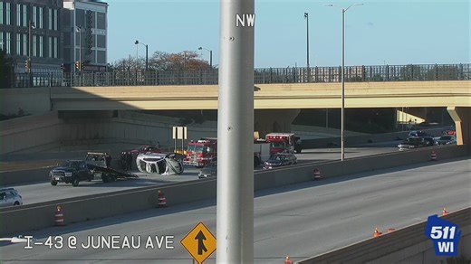 I-43 crash in downtown Milwaukee