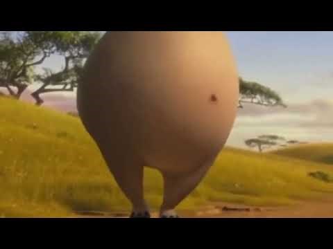 Madagascar 3 - Gloria the Hippo shaking her JUICY STATUE OF LIBERTY BELLY in different speeds (4K)