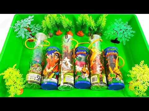 Cow Giraffe Elephant Tiger Panda Rhinoceros Animal Toys, Asmr