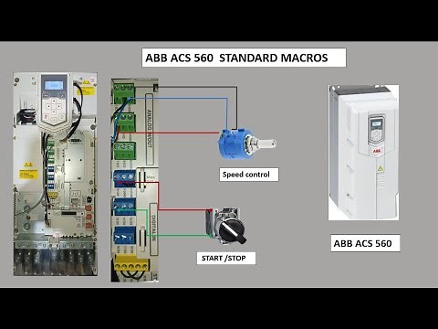 abb acs 560 standard macros, Default control connections for the ABB standard (Vector) macro.
