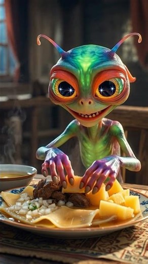 Alien Tries Kazakhstan’s Beshbarmak 🇰🇿👽