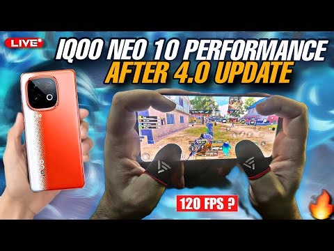 iQOO NEO 10 120 FPS PERFORMENCE TEST AFTER 4.0 UPDATE🔥| WITH HANDCAM😲#bgmilive #iqooneo10