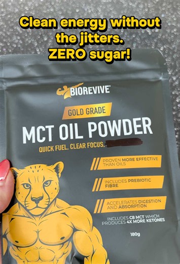 The MCT Oil Powder from @Bio Revive helps to support focus & mental clarity whilst offering a clean source of energy without the jitters. Zero sugar. #tiktokmademebuyit #energy #wellness #focus #clarity