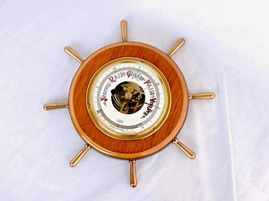 Vintage Barometer Round Barometer Ship Decorative Barometer Steering Wheel Shape Barometer Gernamy, Circa 1960 - Etsy Canada
