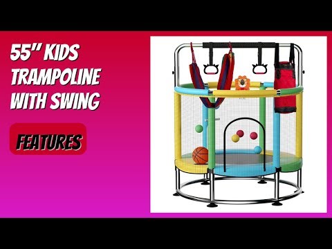 REVIEW (2025): 55" Kids Trampoline with Swing. Features.