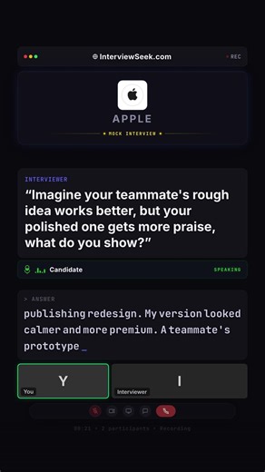 Apple Interview Question: Polished UI or Better Workflow?