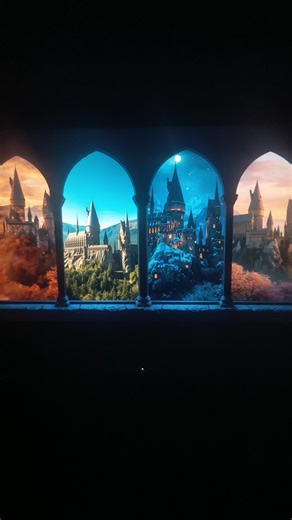 Live: 4 seasons of Hogwarts 24/7 - Harry Potter window view