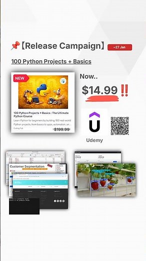 100 Python Projects + Basics | Learn Python the Practical Way | From Basics to AI