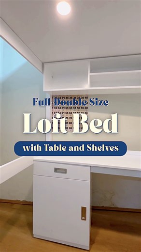 Customizable Full-Double Loft Bed with Working Area