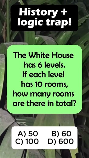 🏛️ White House Math Riddle! 6 Floors, 10 Rooms Each? #shorts #iqvistax #brainteaser #us