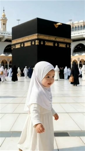 Ya Rabbe Mustafa 🕋 Cute Muslim Baby at Kaaba | Emotional Islamic Shorts #shorts #trending #viral