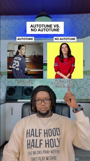 Autotune Vs. No Autotune: Stella Lefty "Boston" #shorts #stellalefty #Boston #music #autotune
