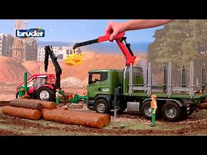 Scania R-Serie Holztransport-LKW -- 03524 -- BRUDER Spielwaren