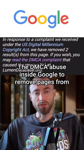 “The DMCA abuse inside Google to remove pages from search is starting to get absolutely ridiculous.” If a DMCA takedown is successful, Google removes the page or sometimes an entire site from its search results. “There are dozens of these fake law firms, each filing dozens of fake takedowns per day with no oversight at all. Let’s say you do it to a flower company on Valentine’s day, the busiest day of the year. They’re gone for the entire two week period before and after it. Google of course all