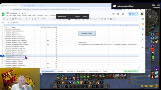Gold making with Decor... Getting another crafter setup using TSM, auctionator, journaltor to track sales and gold