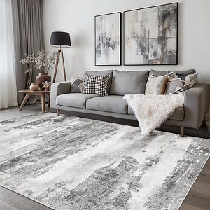 KUETH 3x5 Area Rugs for Living Room Bedroom, Machine Washable Stain Resistant Non-Shed Carpet, Low Pile Mat with Non Slip Backing