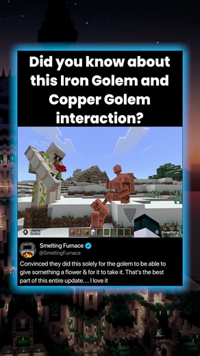 Did you know about this Iron Golem and Copper Golem interaction?