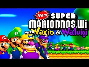 “New Super Mario Bros. Wii – 4 Player Co-op 100% Walkthrough!”