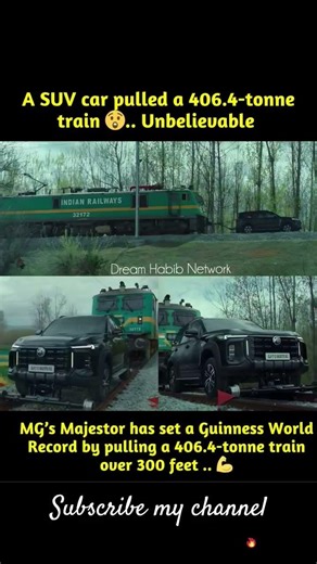 The "Impossible" Record: MG Majestor Pulls 406.4 Tonne Train! 🚂 | NEW Guinness World Record 🏆#viral