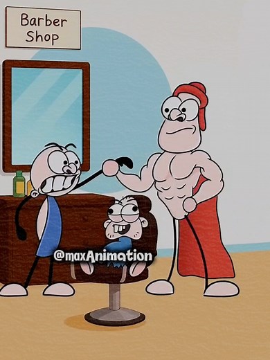 Funny Animation: The Barber Bully Encounter